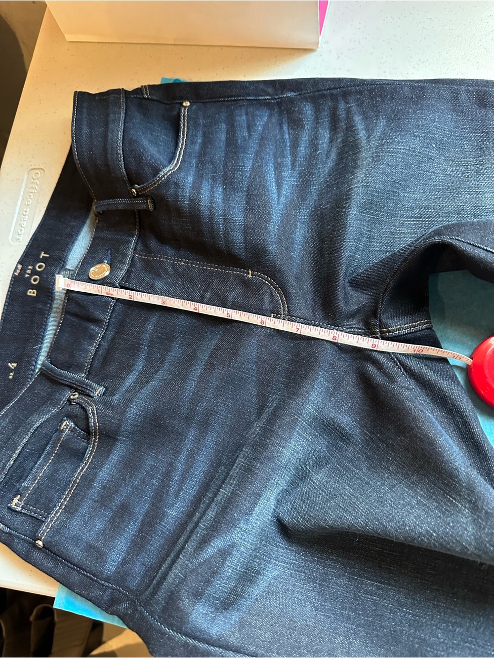 White House, Black market, women’s boot dark denim jean, size 4, like new!! - Picture 11 of 11